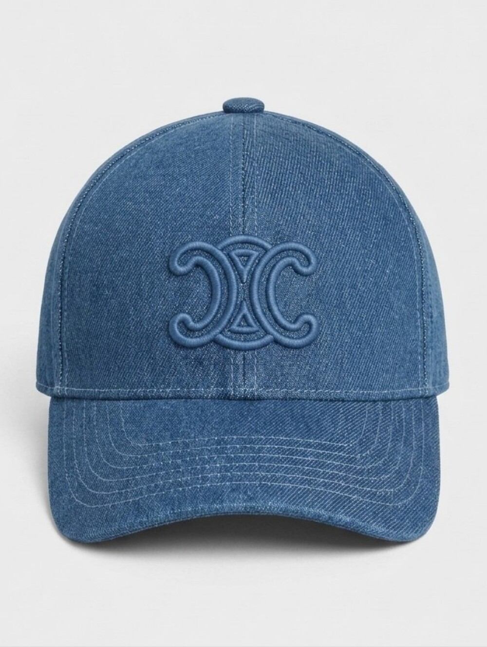 🔥NWT‼️✨CELINE ✨💙 Denim Blue Baseball Cap Hat 💙 100% Garbadine Cotton - Unisex
